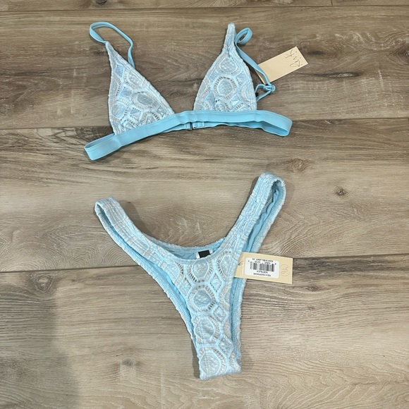 Dippin' Daisy's Other - 🆕 2pc RIS-K by DIPPIN’ DAISY’S BLUE EYELET BIKINI SET